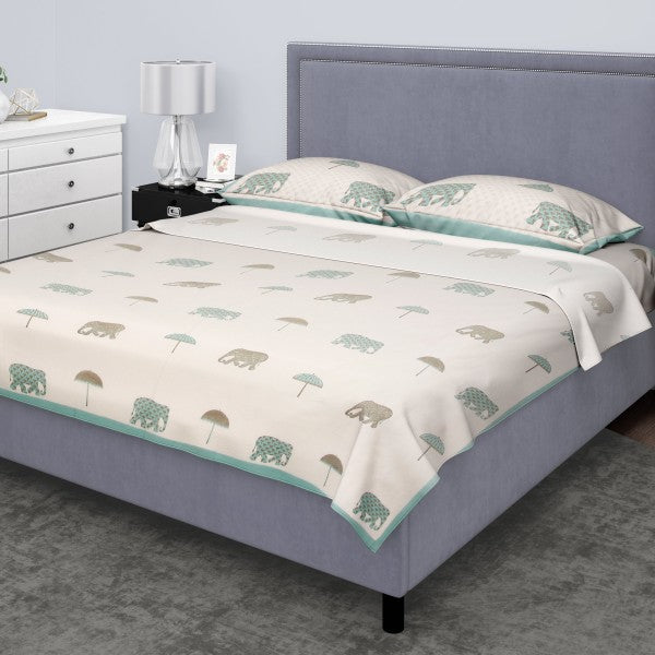 Elephant & Umbrella Opulence Bedspread