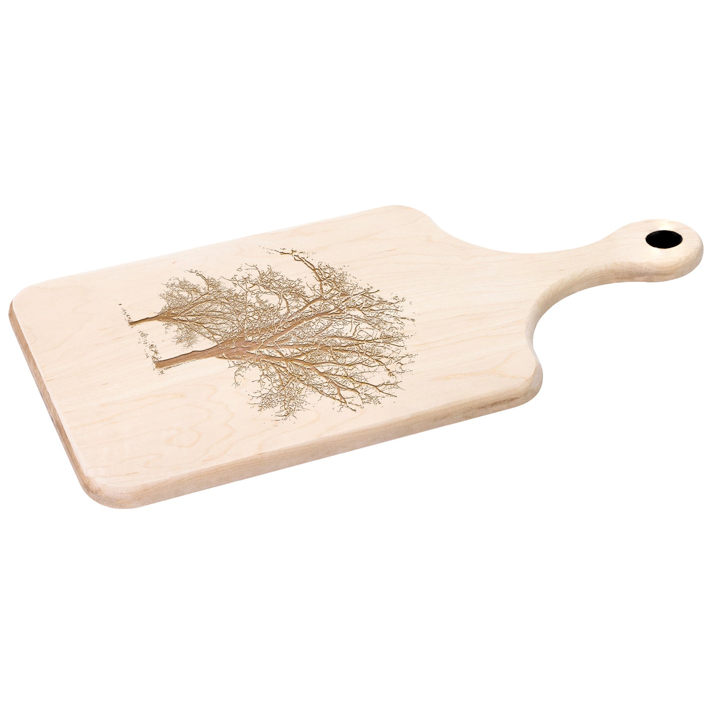 Maple Cutting Board, Walnut Cutting Board, Paddle Cutting Board with Trees, Perfect Housewarming Gift