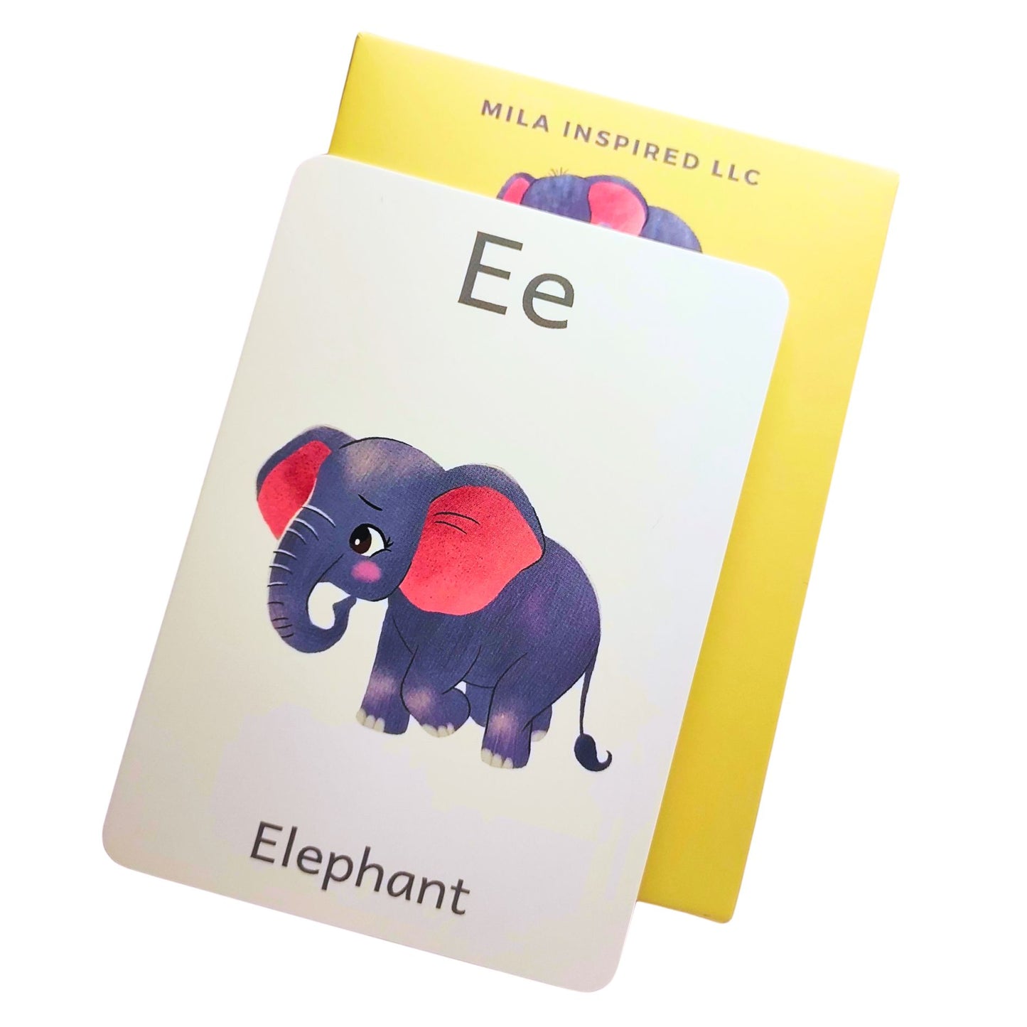 Fun Safari Alphabet Flash Cards from The Little Elephant's Big Adventure Book | Amara Baby Elephant ABC Cards | Fun Children's A to Z Learning Cards