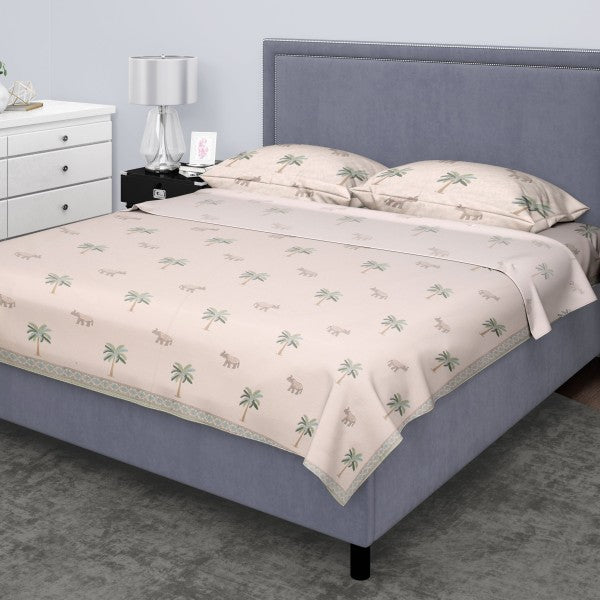 Palm & Elephant Bedspread