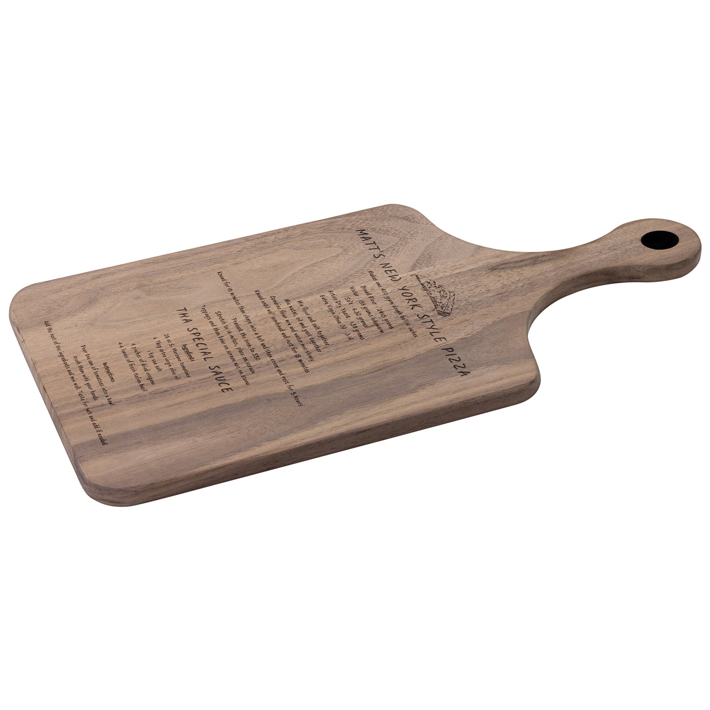 Personalized Hardwood Recipe Boards: Elevate Your Culinary Journey with Custom Walnut or Maple Paddle Cutting Boards