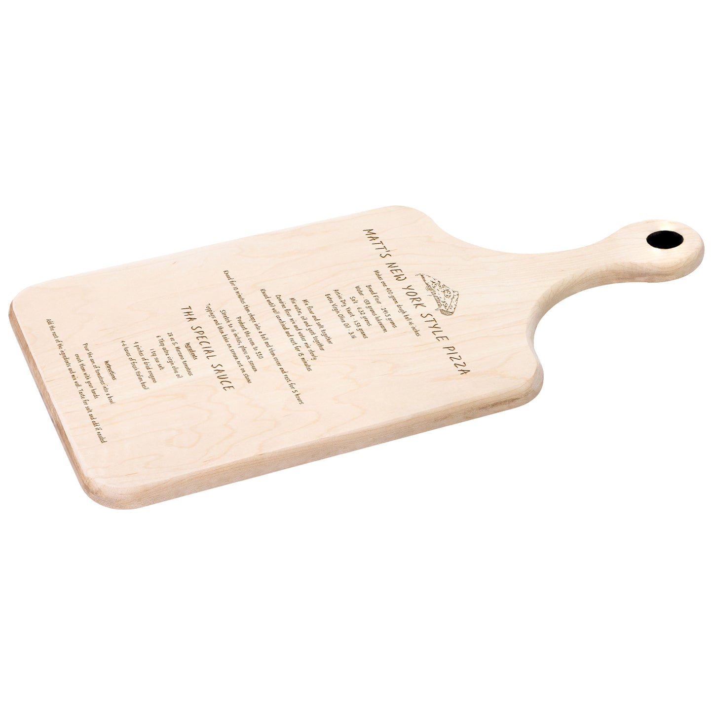 Personalized Hardwood Recipe Boards: Elevate Your Culinary Journey with Custom Walnut or Maple Paddle Cutting Boards
