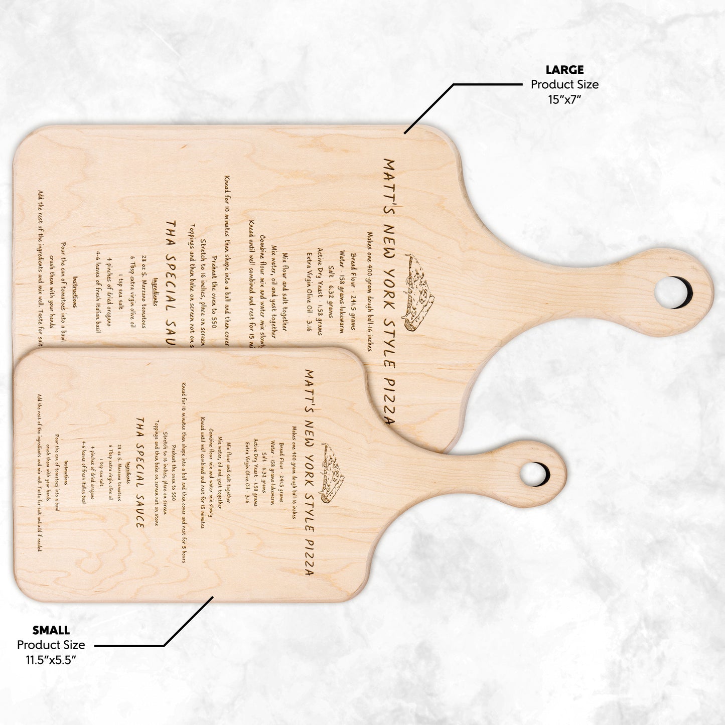Personalized Hardwood Recipe Boards: Elevate Your Culinary Journey with Custom Walnut or Maple Paddle Cutting Boards