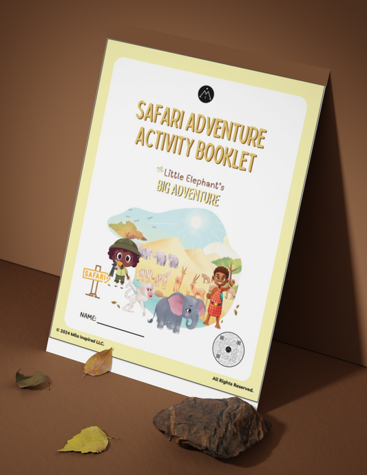 Safari Adventure Activity Booklet for Young Children (INSTANT DOWNLOAD) | 10-Page Booklet with Fun Images from 'The Little Elephant's Big Adventure'