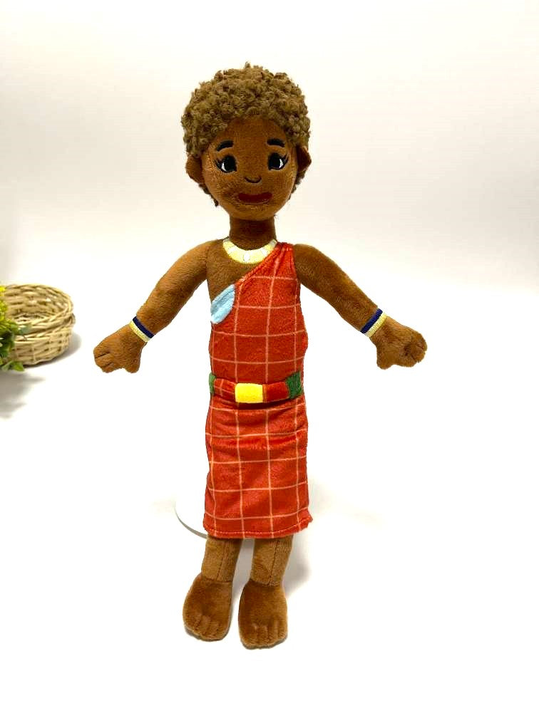 Doll of Yaro's Mother, the Maasai Village Boy - 16 inches