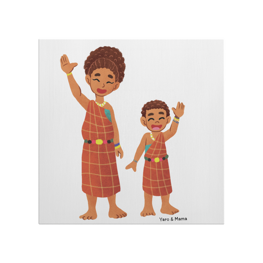 Until We Meet Again” – Yaro & Mama Maasai 12x12 Canvas Print