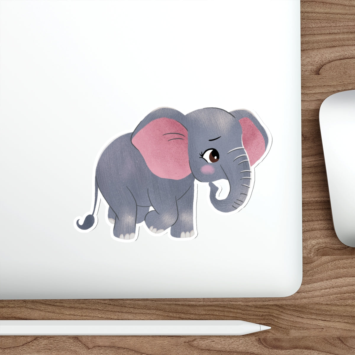 Stickers of Amara the Baby Elephant | Die-Cut Elephant Stickers | Outdoor and Indoor Stickers | Water-resistant Stickers