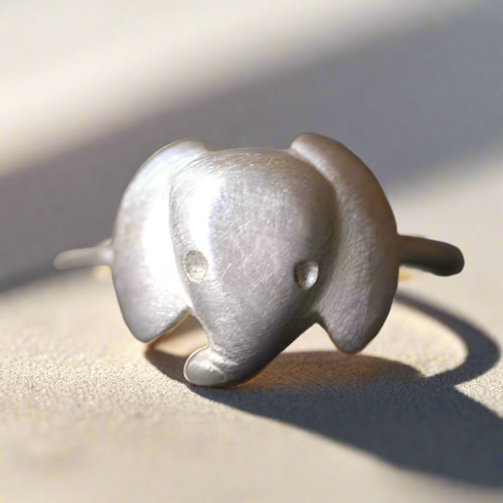 Baby Elephant Sterling Silver Ring