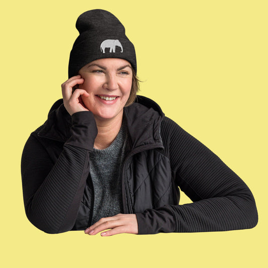 Elephant Cuffed Kint Beanie 