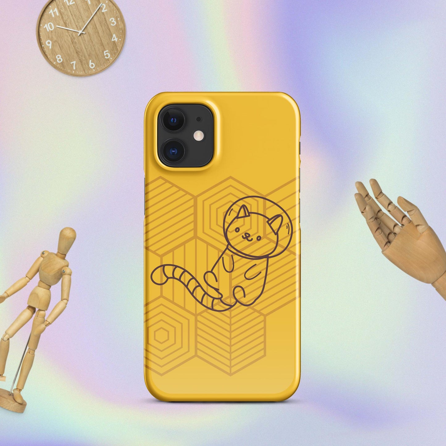 Galactic Whiskers: The Purr-fect Snap Case for iPhone® Adventures! Cute Cat Snap Case for your iPhone®