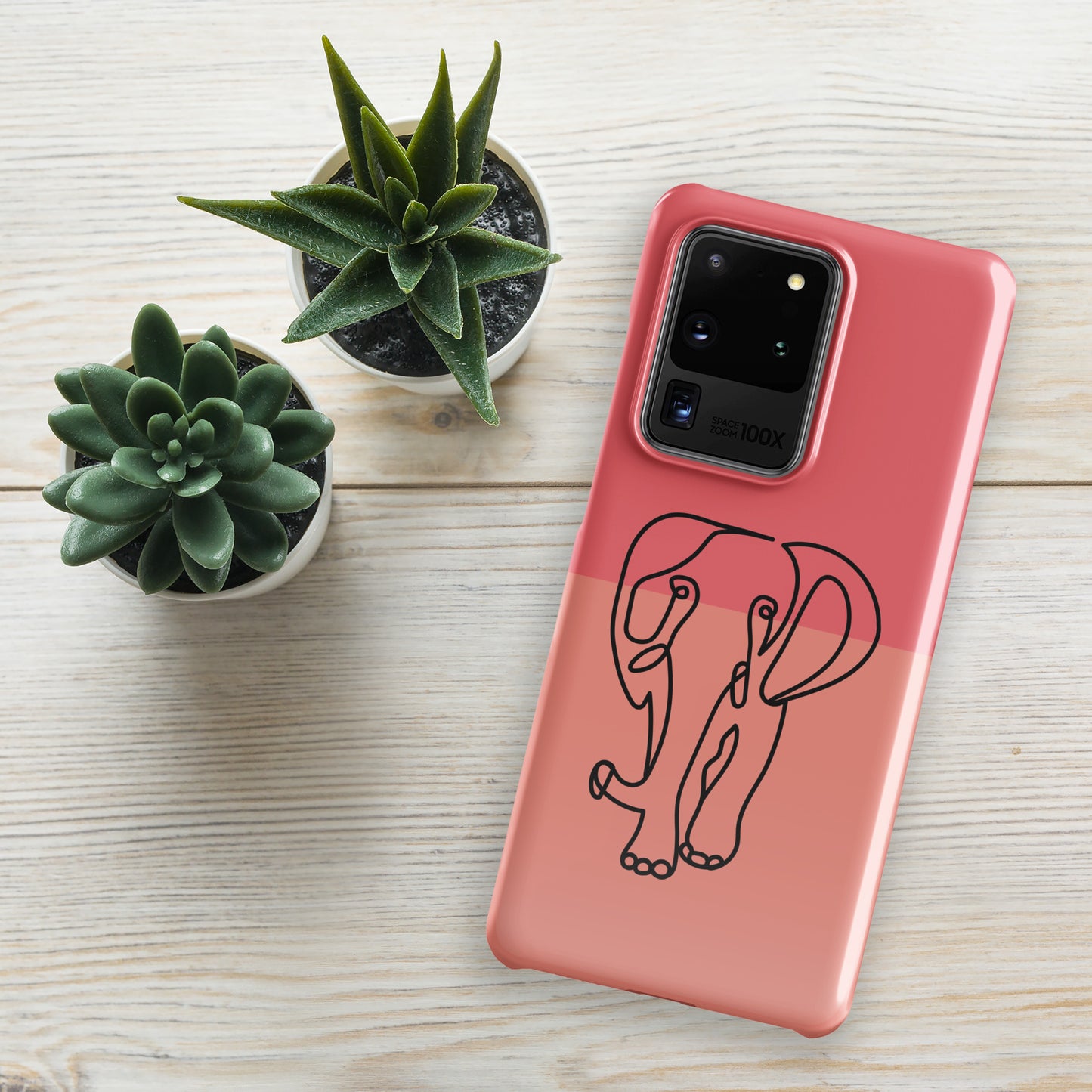 Get Elephantastic Style and Protection with our Snap Case for Samsung®: Mauve and Pink Pachyderm Delight! Elephant Snap case for Samsung®