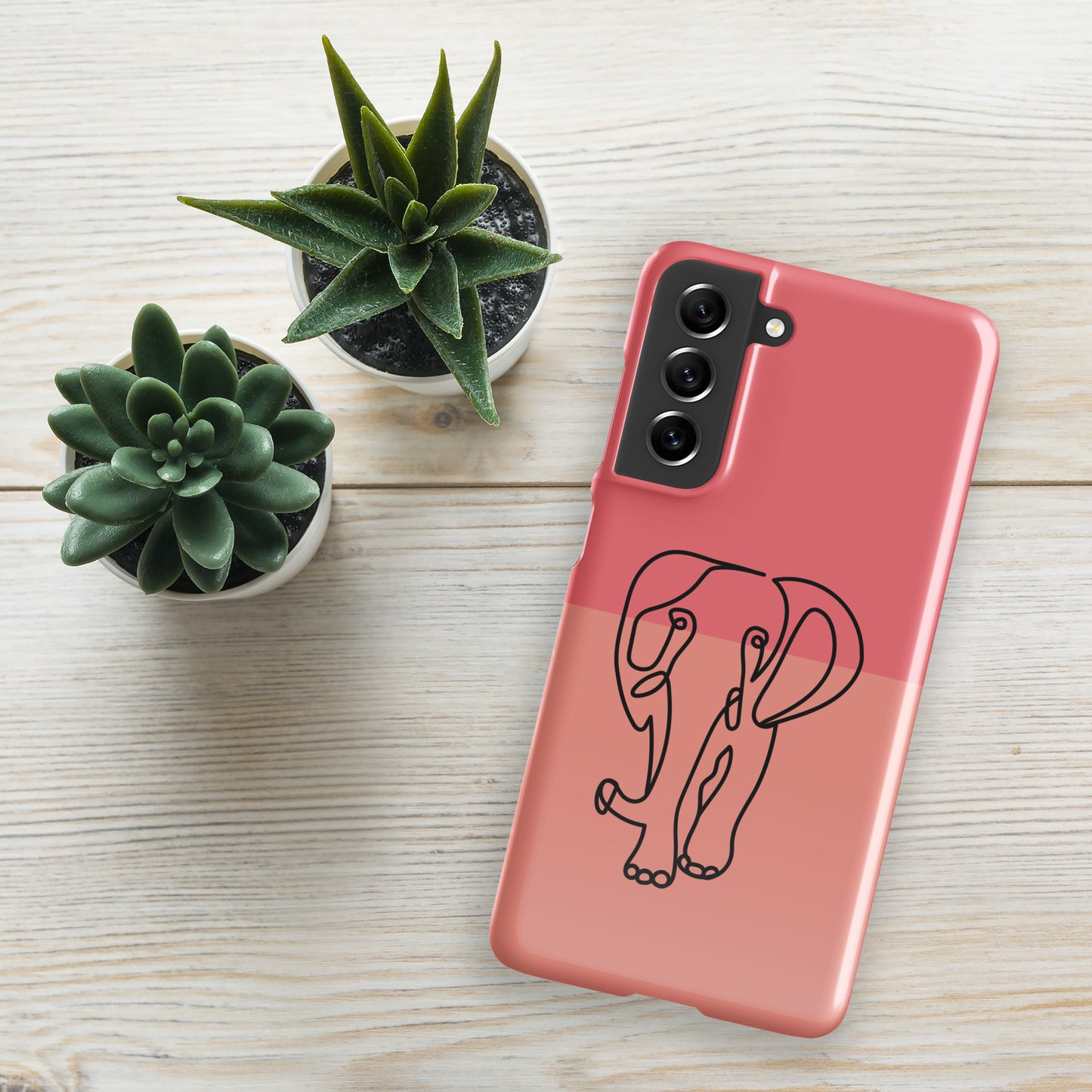 Get Elephantastic Style and Protection with our Snap Case for Samsung®: Mauve and Pink Pachyderm Delight! Elephant Snap case for Samsung®