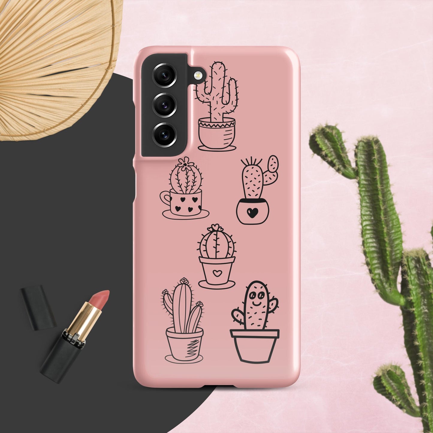 Pink Cactus Snap case for Samsung® Adorable Cacti Delight: Embrace Cuteness with our Charming Samsung Case!