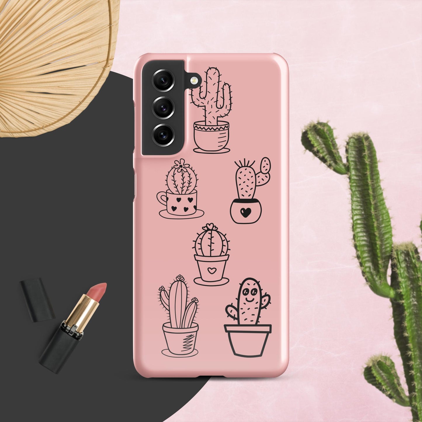 Pink Cactus Snap case for Samsung® Adorable Cacti Delight: Embrace Cuteness with our Charming Samsung Case!