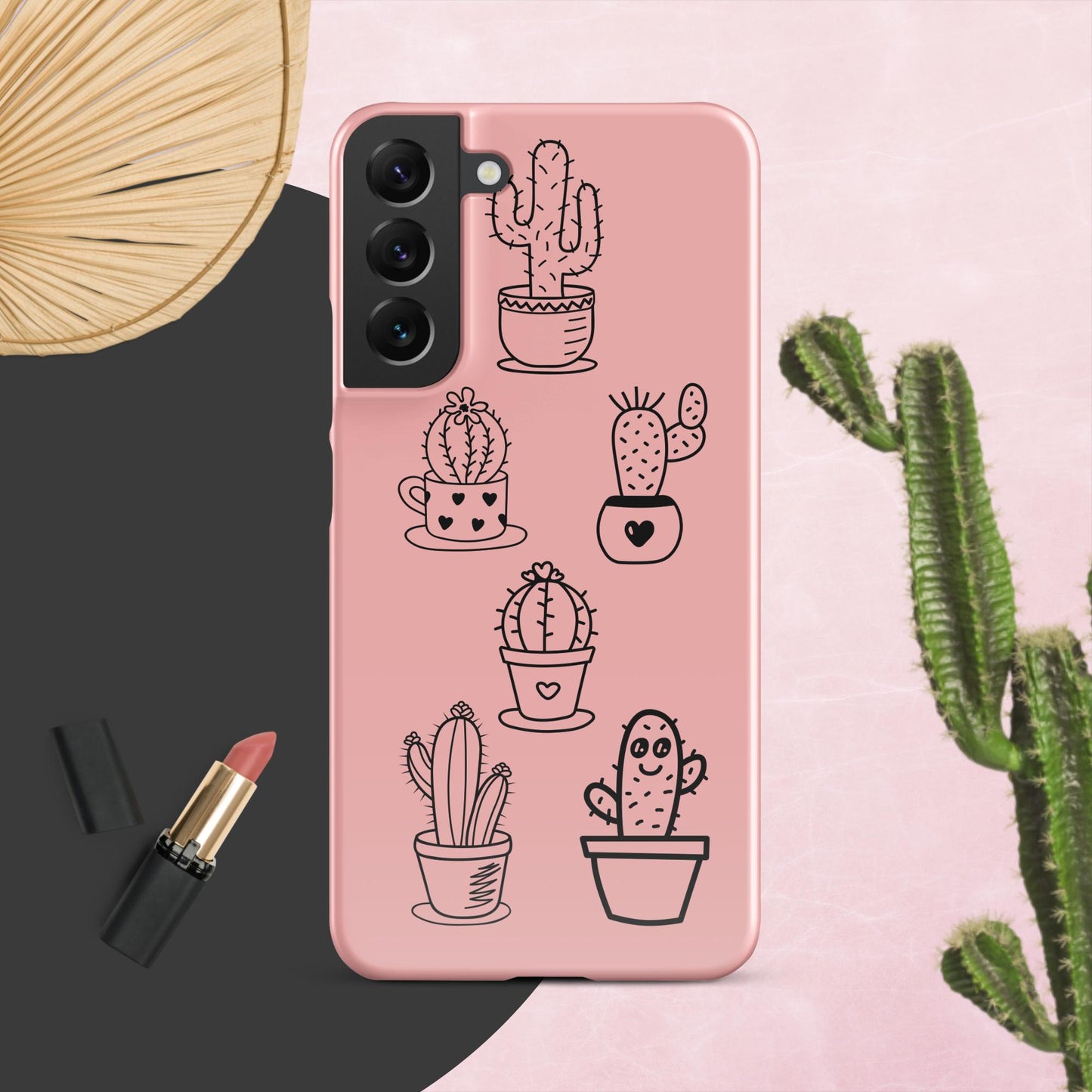 Pink Cactus Snap case for Samsung® Adorable Cacti Delight: Embrace Cuteness with our Charming Samsung Case!