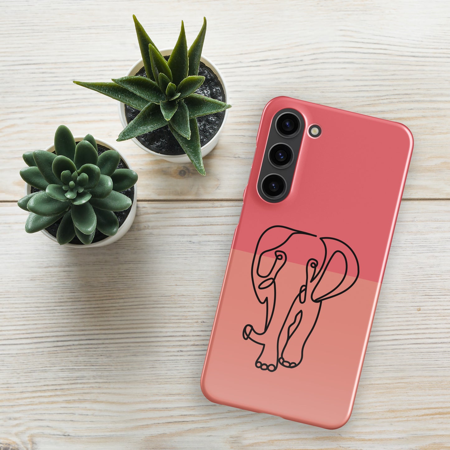 Get Elephantastic Style and Protection with our Snap Case for Samsung®: Mauve and Pink Pachyderm Delight! Elephant Snap case for Samsung®