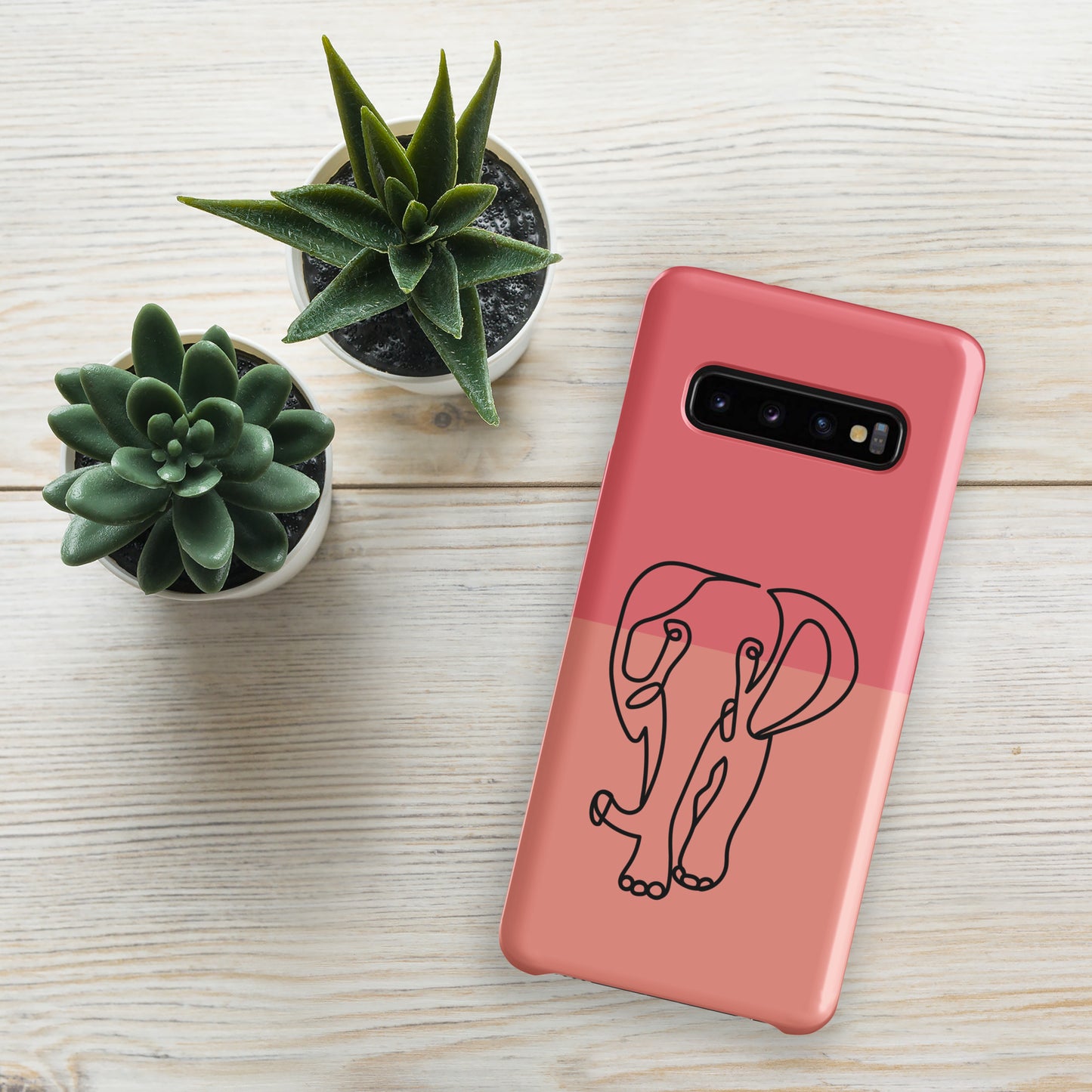 Get Elephantastic Style and Protection with our Snap Case for Samsung®: Mauve and Pink Pachyderm Delight! Elephant Snap case for Samsung®