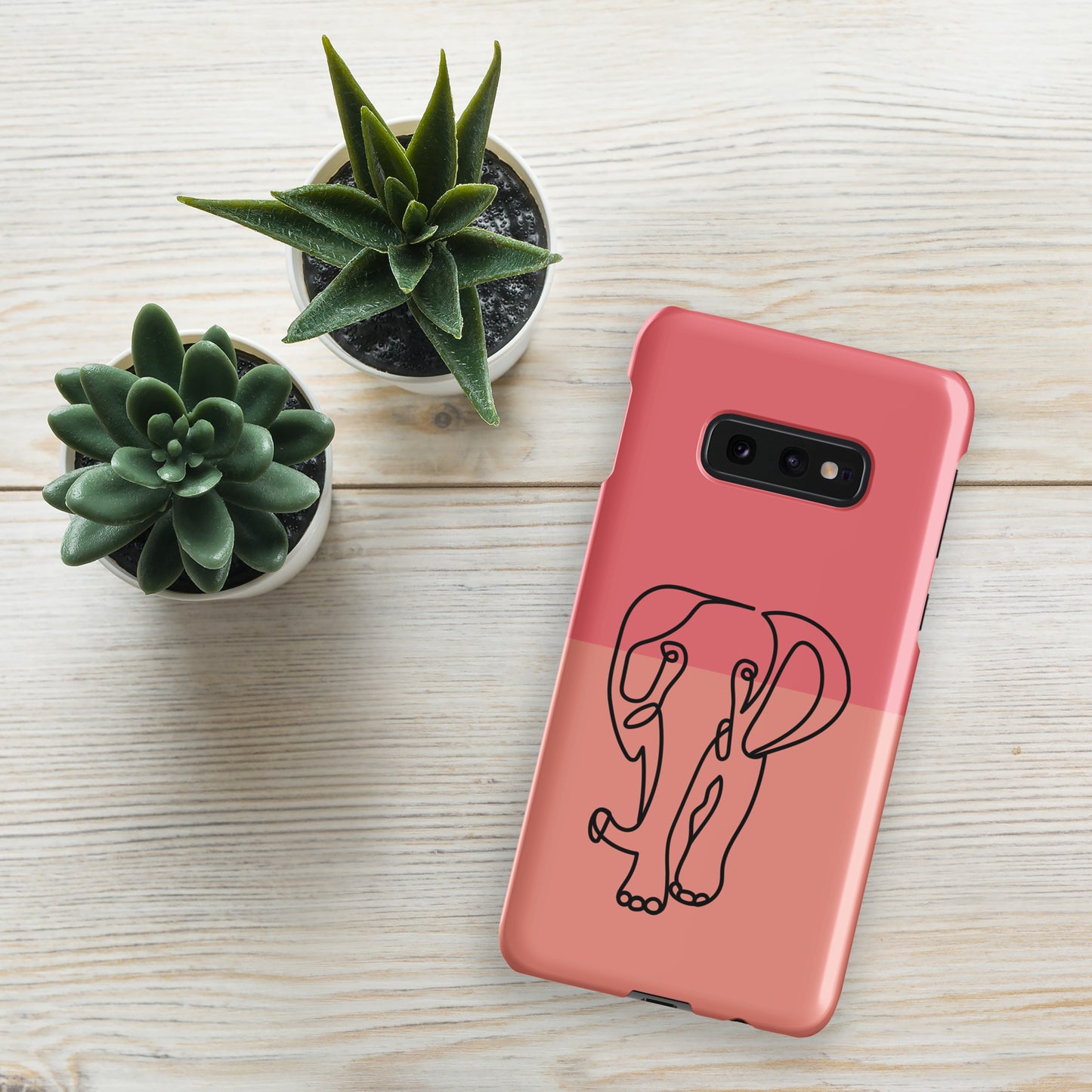 Get Elephantastic Style and Protection with our Snap Case for Samsung®: Mauve and Pink Pachyderm Delight! Elephant Snap case for Samsung®