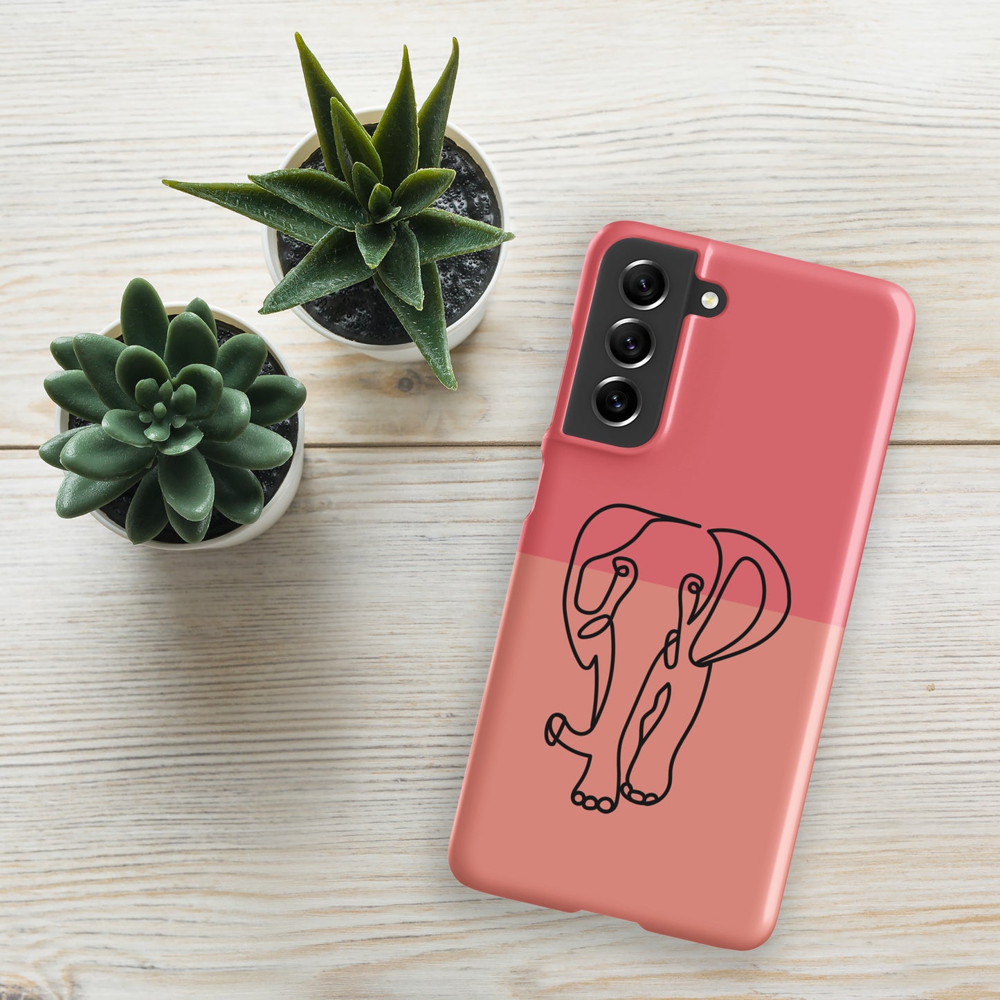 Get Elephantastic Style and Protection with our Snap Case for Samsung®: Mauve and Pink Pachyderm Delight! Elephant Snap case for Samsung®