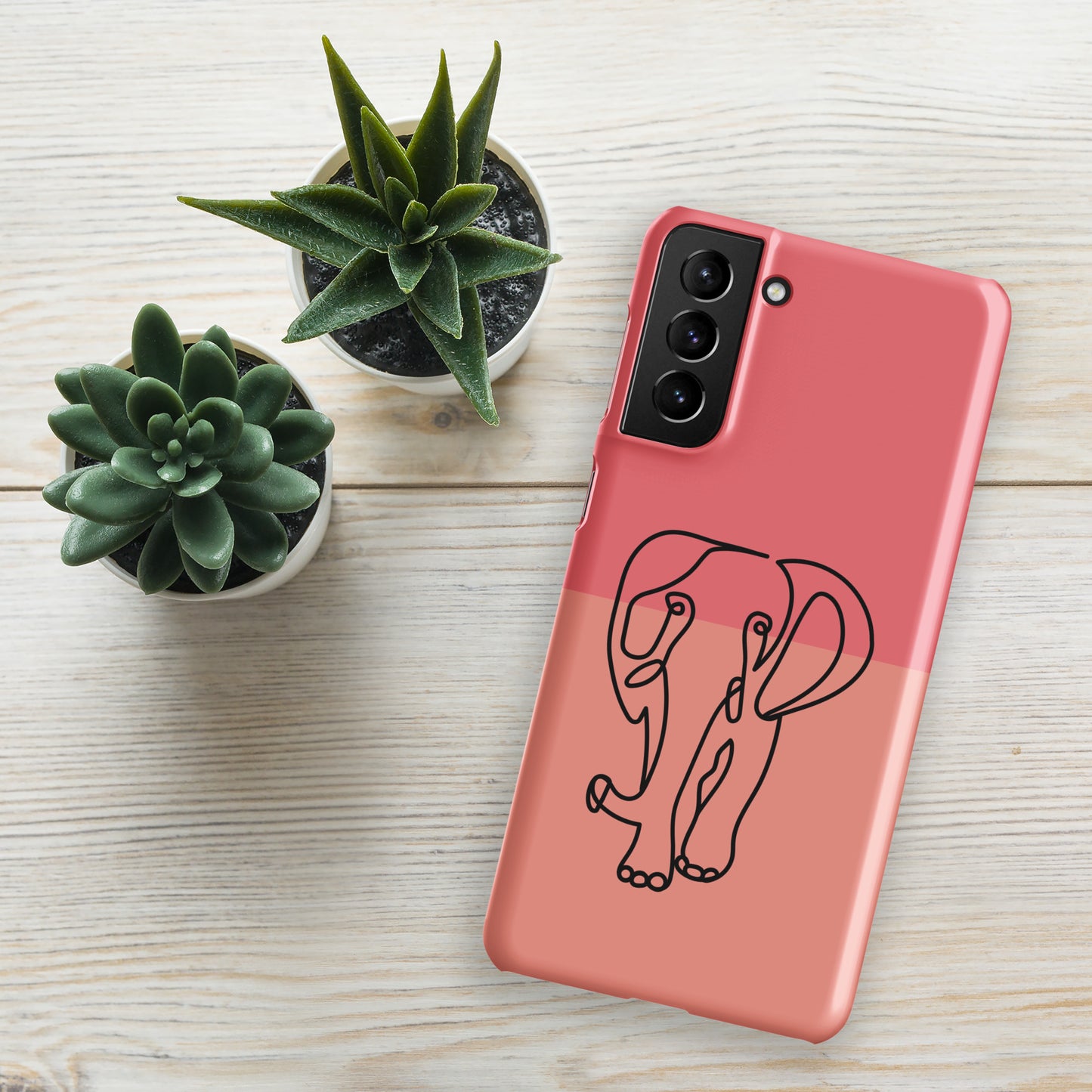 Get Elephantastic Style and Protection with our Snap Case for Samsung®: Mauve and Pink Pachyderm Delight! Elephant Snap case for Samsung®