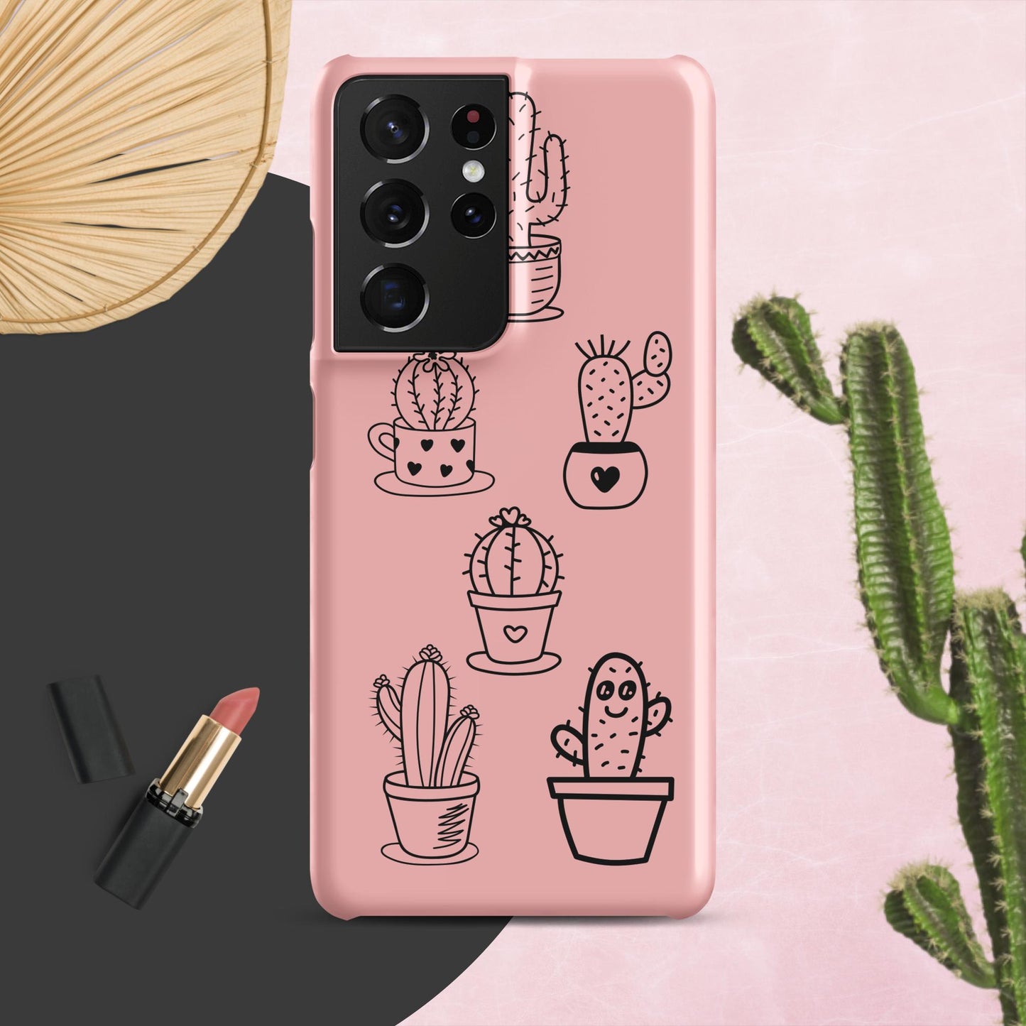 Pink Cactus Snap case for Samsung® Adorable Cacti Delight: Embrace Cuteness with our Charming Samsung Case!