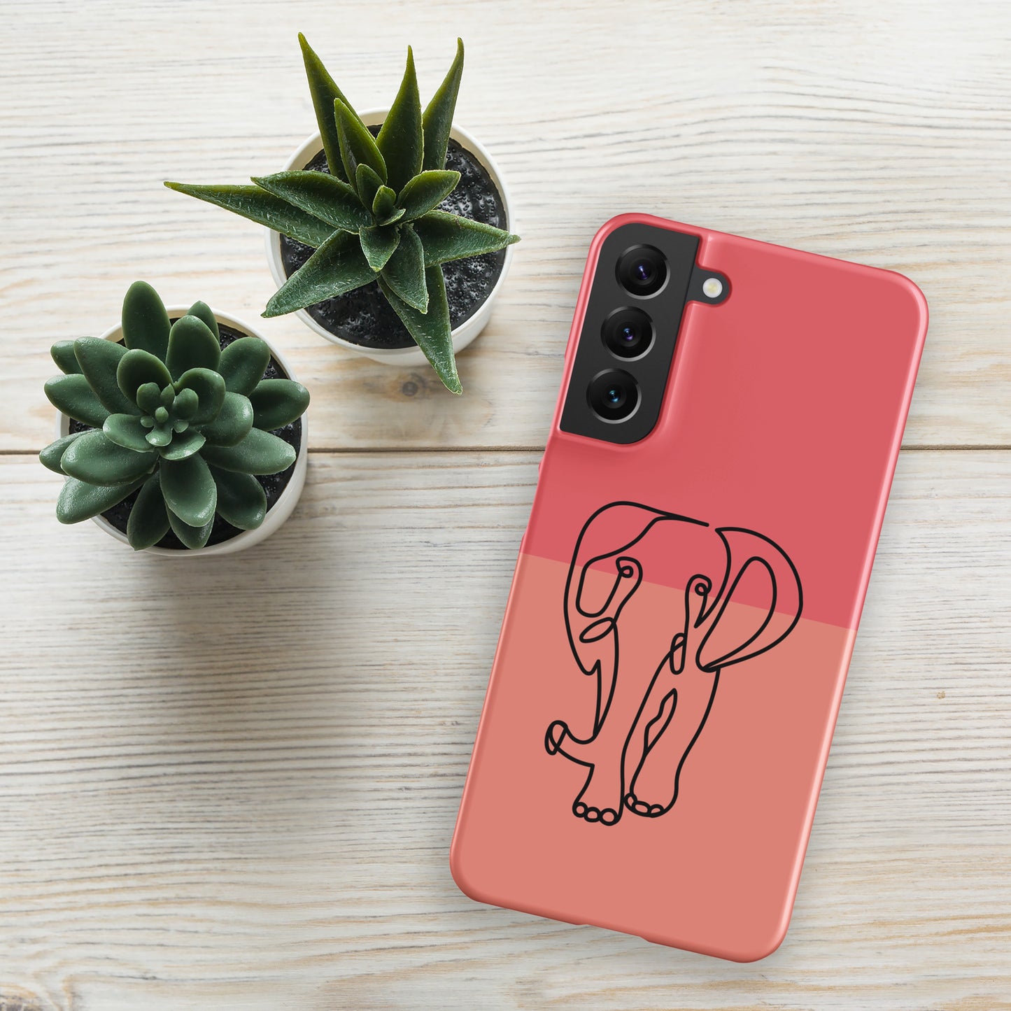 Get Elephantastic Style and Protection with our Snap Case for Samsung®: Mauve and Pink Pachyderm Delight! Elephant Snap case for Samsung®