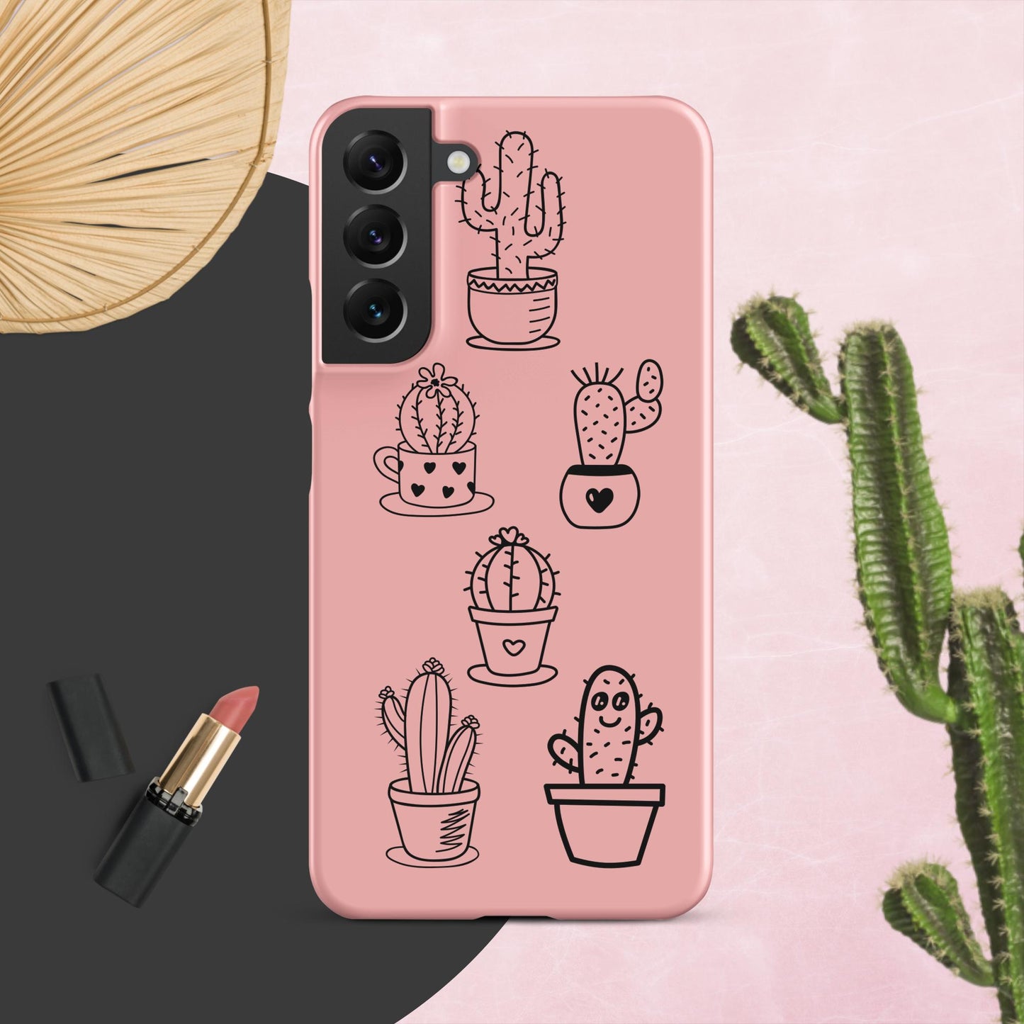 Pink Cactus Snap case for Samsung® Adorable Cacti Delight: Embrace Cuteness with our Charming Samsung Case!