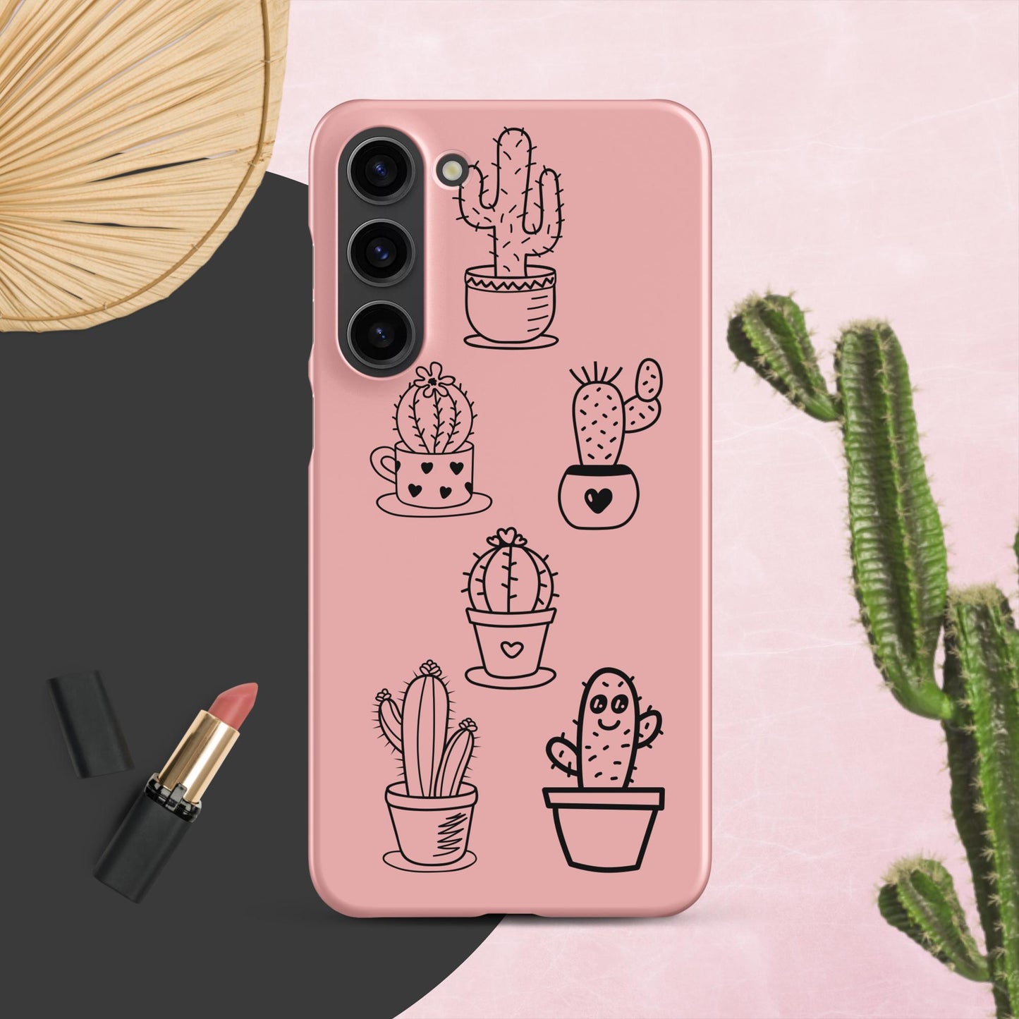 Pink Cactus Snap case for Samsung® Adorable Cacti Delight: Embrace Cuteness with our Charming Samsung Case!