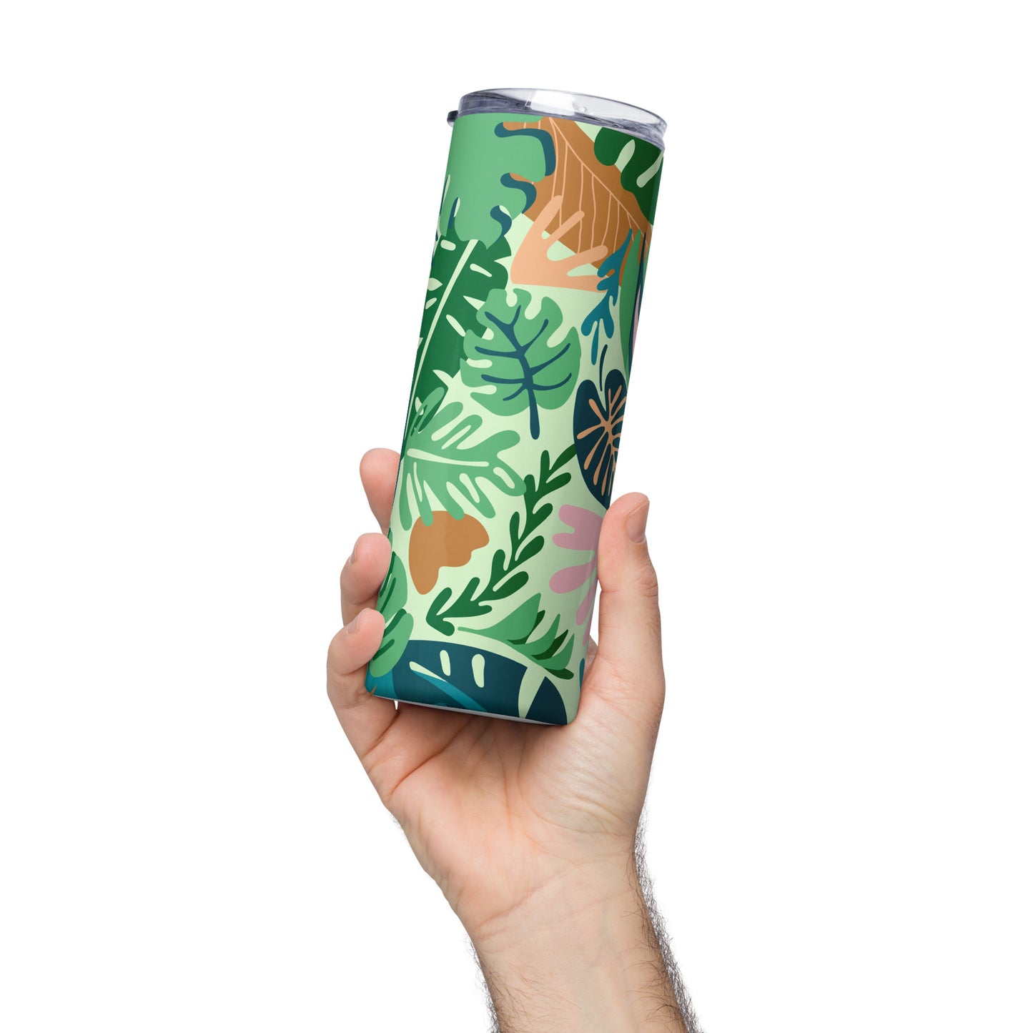 Blossom and Sip: Summer Leaves & Flowers Stainless Steel Tumbler, Cute Summer Stainless steel tumbler