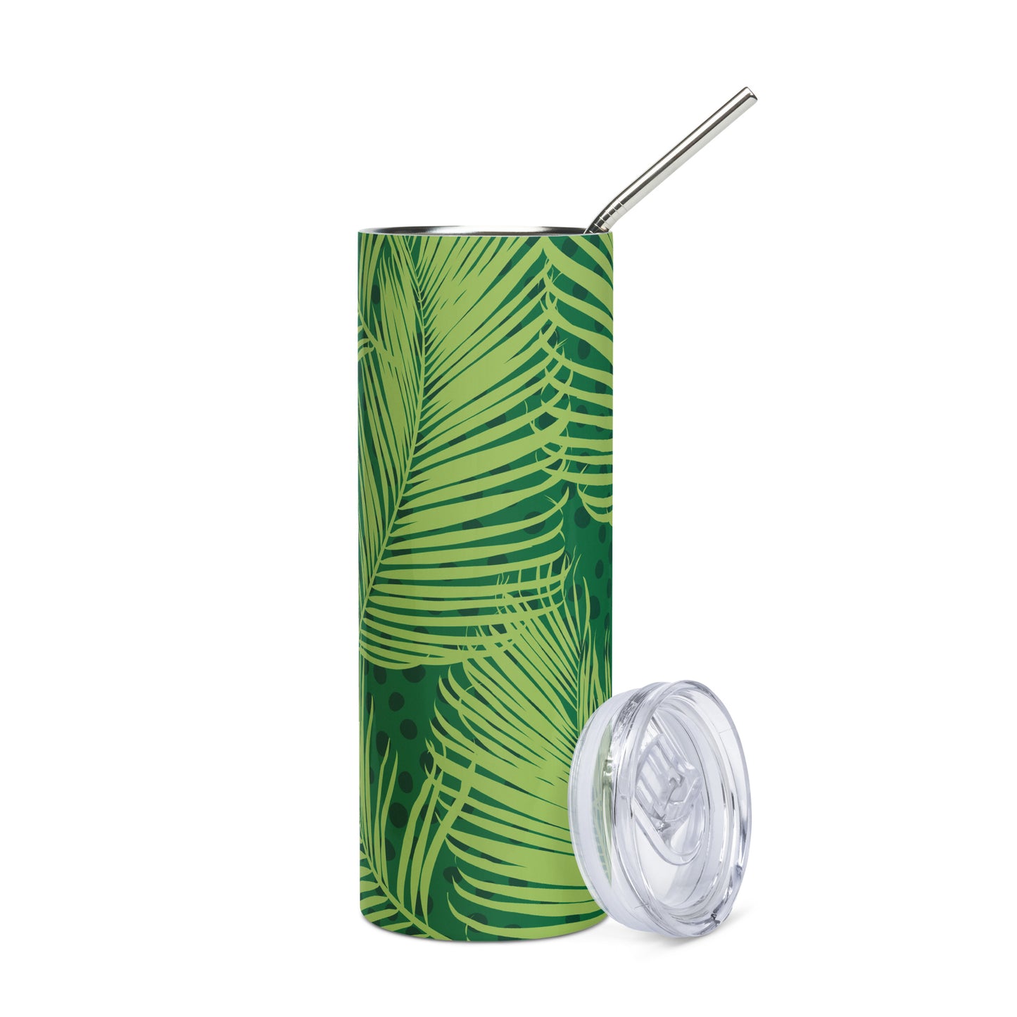 Tropical Leaves Stainless Steel Tumbler (20 oz.)