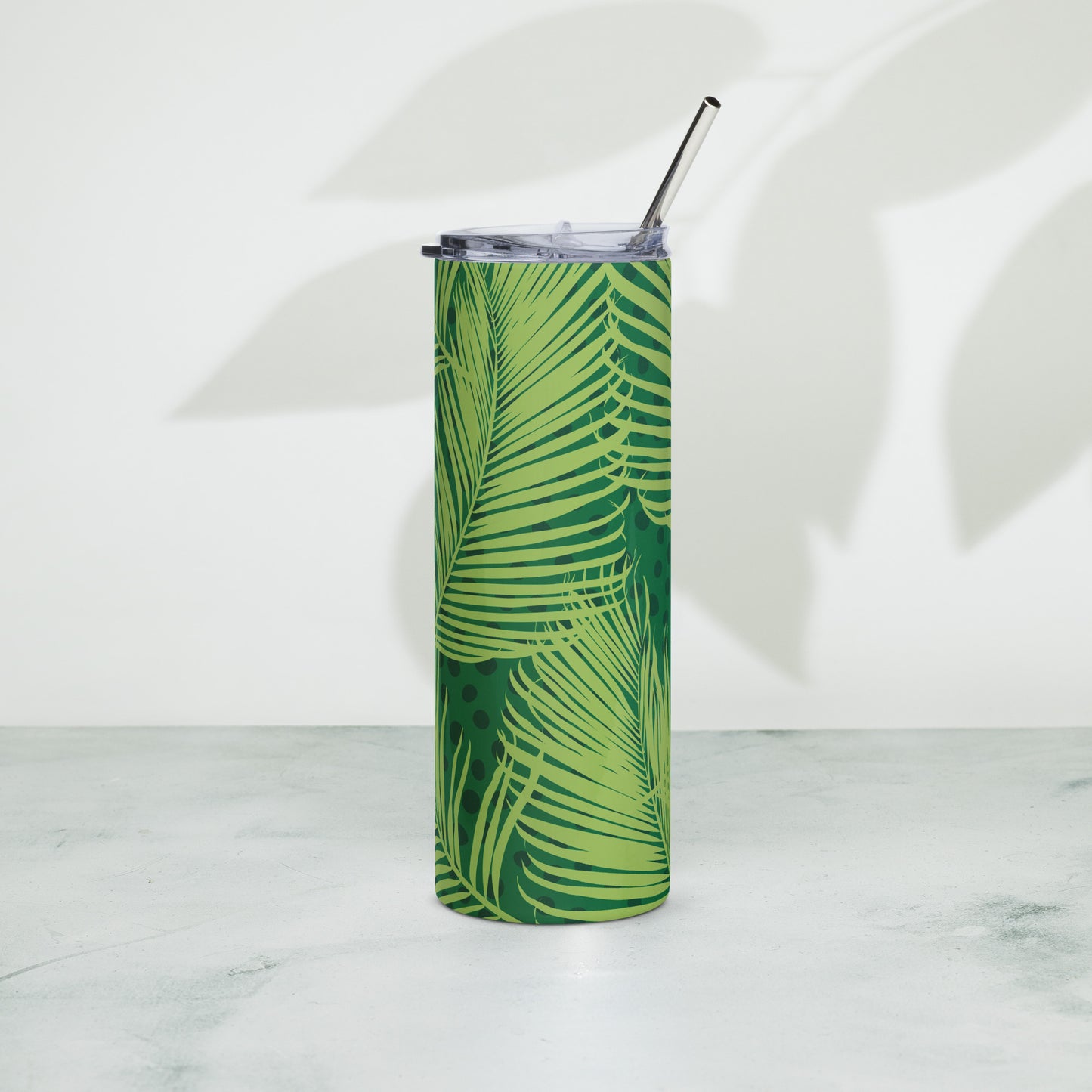 Tropical Leaves Stainless Steel Tumbler (20 oz.)