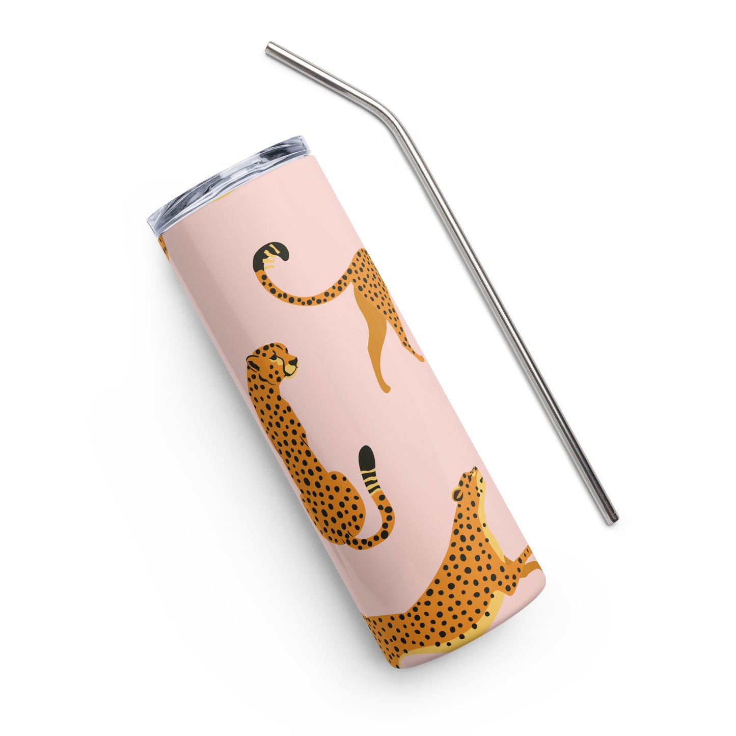 Playful Cheetah Stainless Steel Tumbler (20 oz.)