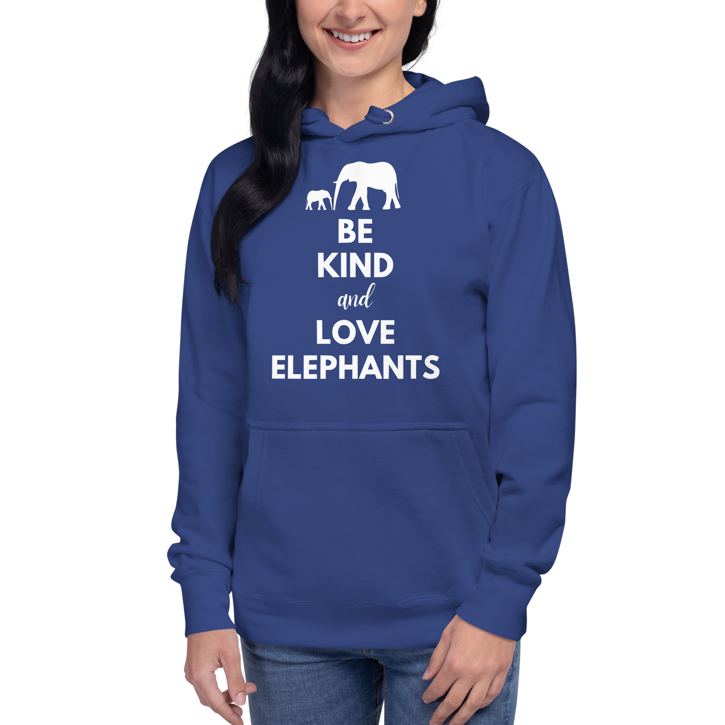 Be Kind and Love Elephants Unisex Hoodie