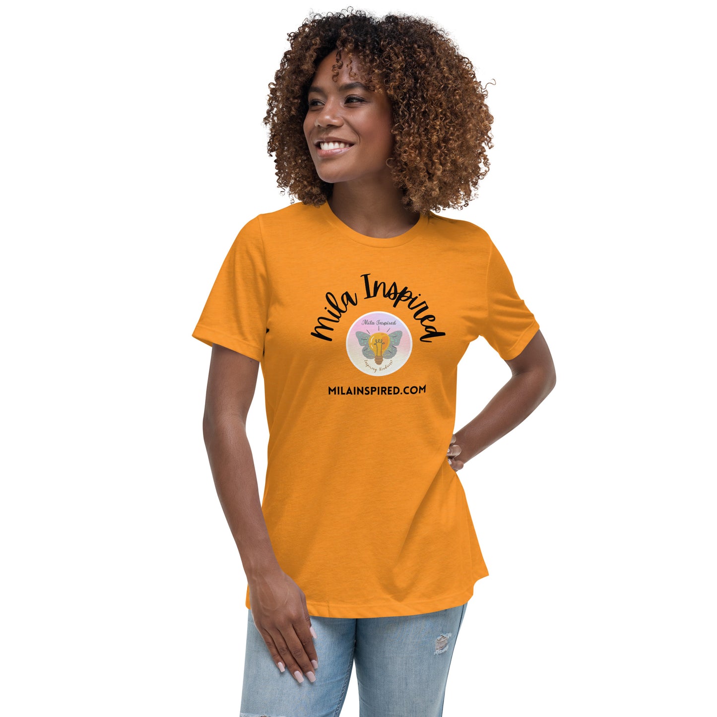 Mila Inspired Soft and Comfortable Women's Relaxed T-Shirt | Mila Inspired Logo Shirt | Soft & Comfortable Women's Tee