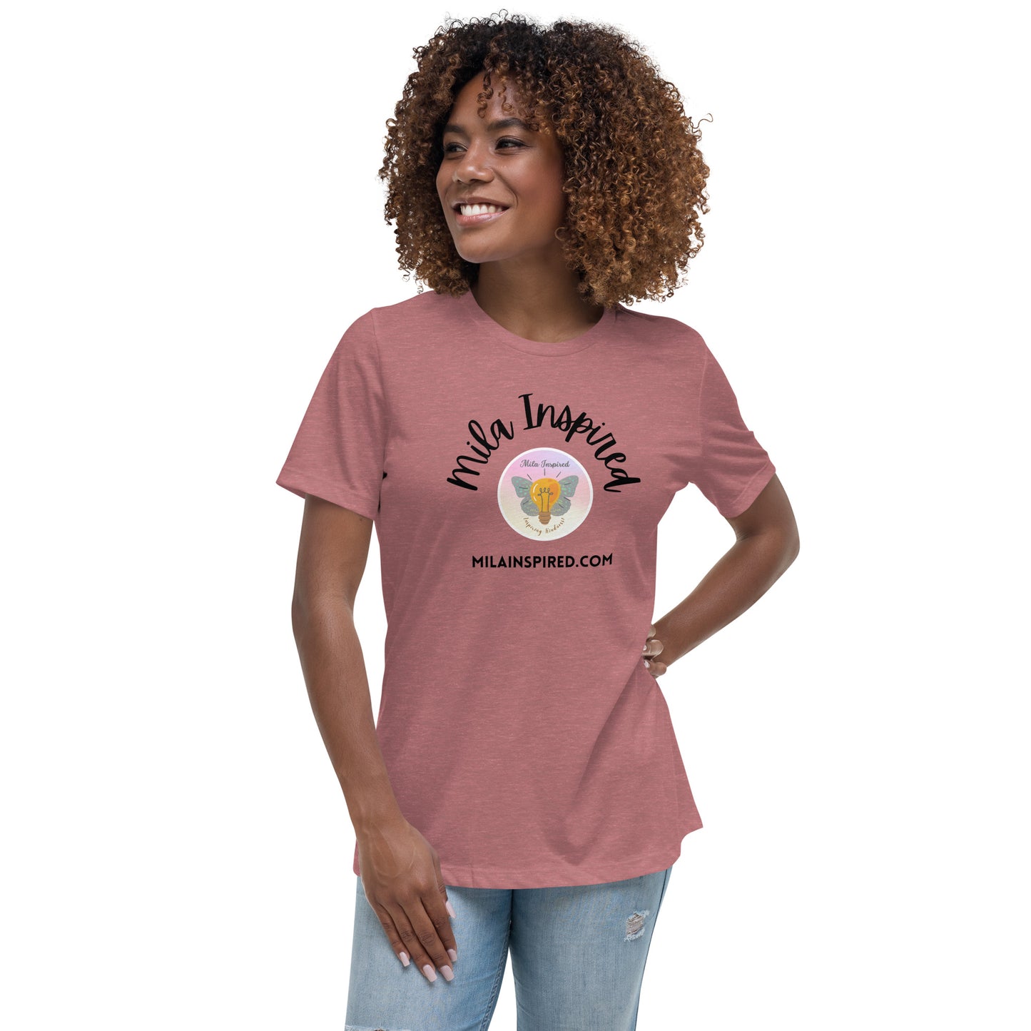 Mila Inspired Soft and Comfortable Women's Relaxed T-Shirt | Mila Inspired Logo Shirt | Soft & Comfortable Women's Tee