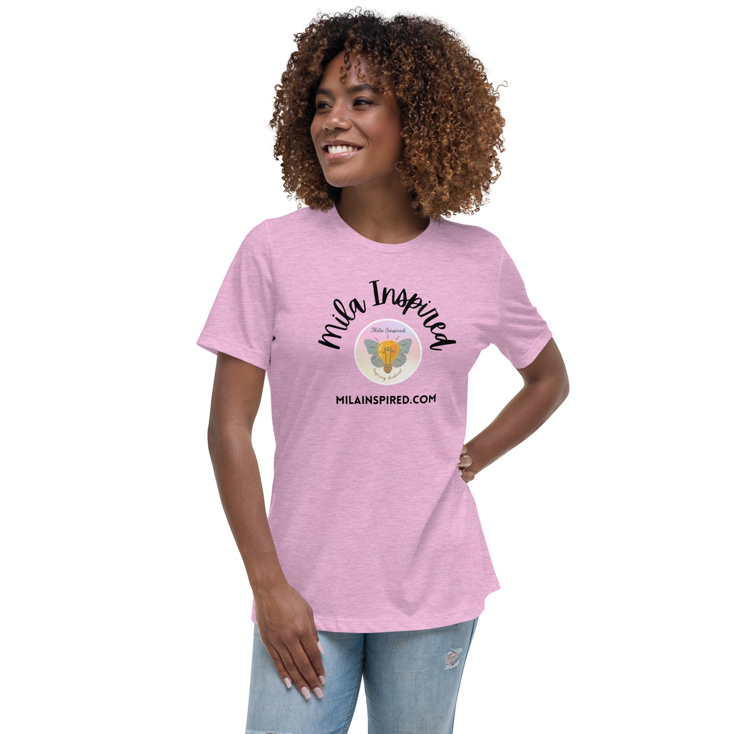 Mila Inspired Soft and Comfortable Women's Relaxed T-Shirt | Mila Inspired Logo Shirt | Soft & Comfortable Women's Tee