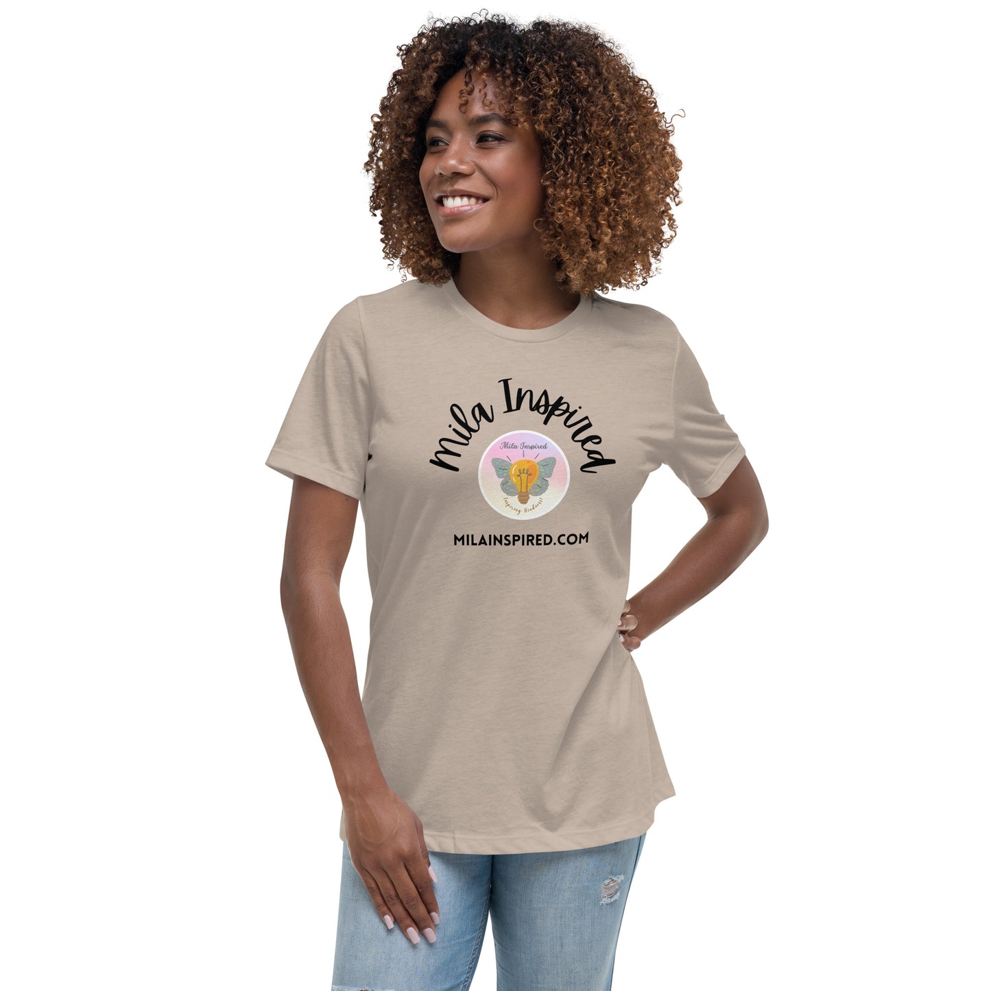 Mila Inspired Soft and Comfortable Women's Relaxed T-Shirt | Mila Inspired Logo Shirt | Soft & Comfortable Women's Tee