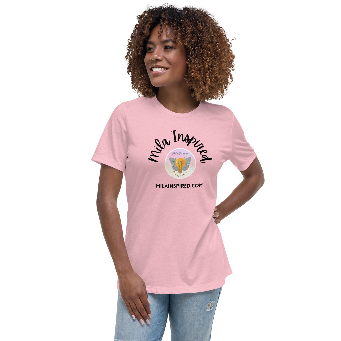 Mila Inspired Soft and Comfortable Women's Relaxed T-Shirt | Mila Inspired Logo Shirt | Soft & Comfortable Women's Tee