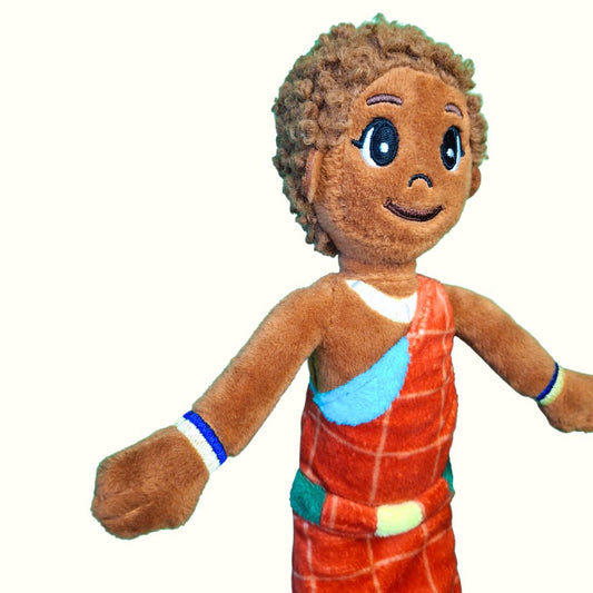 Yaro the Maasai Village Boy Doll and Friend to Amara the Elephant - 13 inches