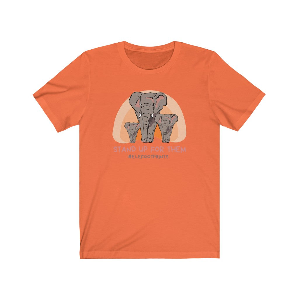 Cool Women's Elephant Shirt - Jersey Short Sleeve Elephant Tee, Three Elephants on Women's Shirt, Stand up for Elephants Shirt