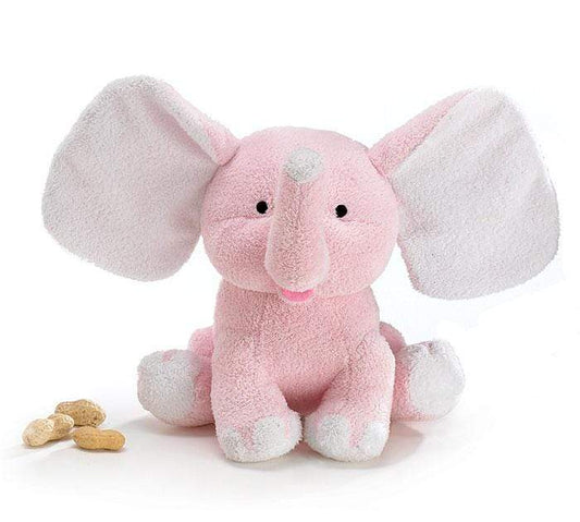 8-Inch Tall Plush Pink Elephant - Super Soft Pink Elephant Great for Monogramming Stuffed Elephant