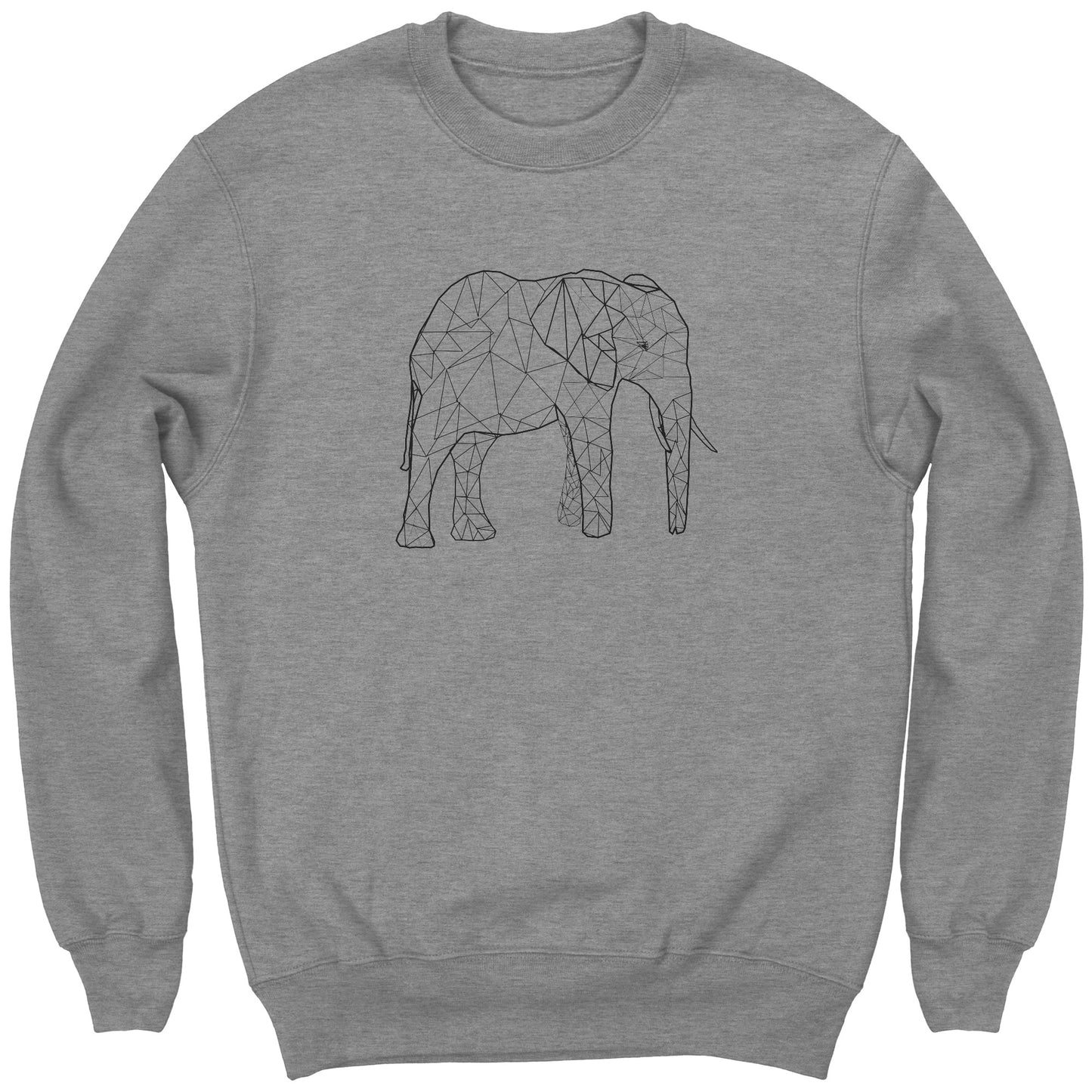 Cozy Youth Crewneck Geometric Elephant Sweatshirt