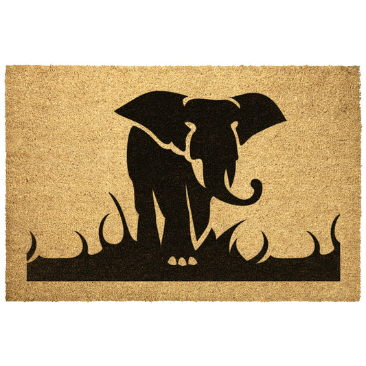 Jumbo Elephant WELCOME Mat | Welcome Doormat | African Elephant Mat | Animal Front Door Mat | Cool Front Door Mat Mat | Front Door Mat