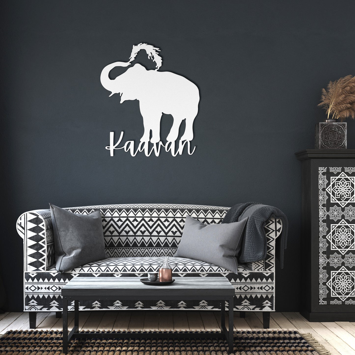 Kaavan Elephant Metal Sign | Elephant Metal Wall Decor | Metal Wall Art | Asian Elephant Metal Art| Kaavan Sign | Wedding Gift | Elephant Metal Art | Housewarming Gift