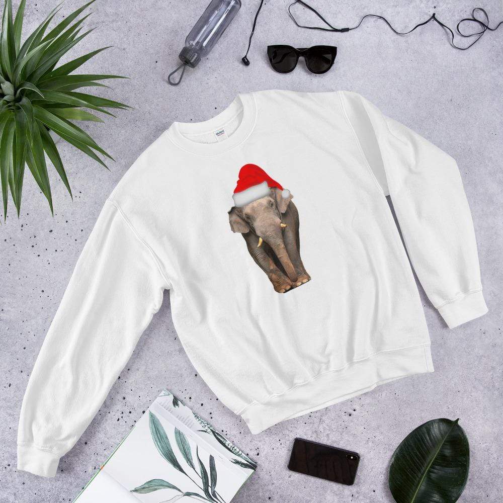 Asian Elephant Unisex Sweatshirt - The Christmas Elephant Sweatshirt S