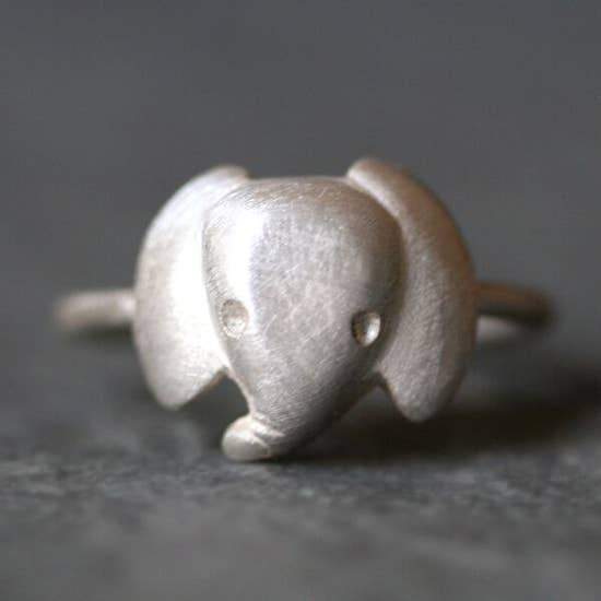 Baby Elephant Sterling Silver Ring Elephant Ring