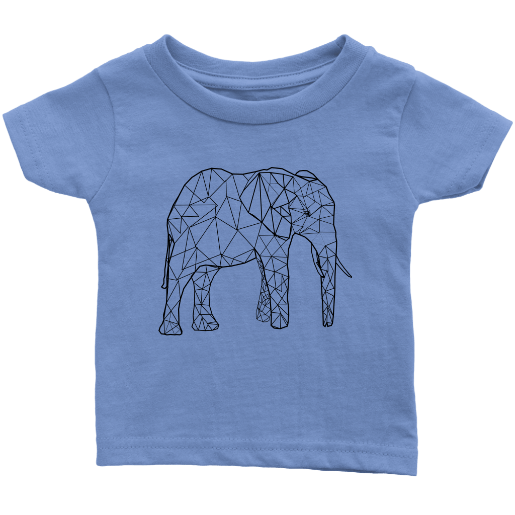 Baby Elephant Tee - Short Sleeve Geometric Elephant