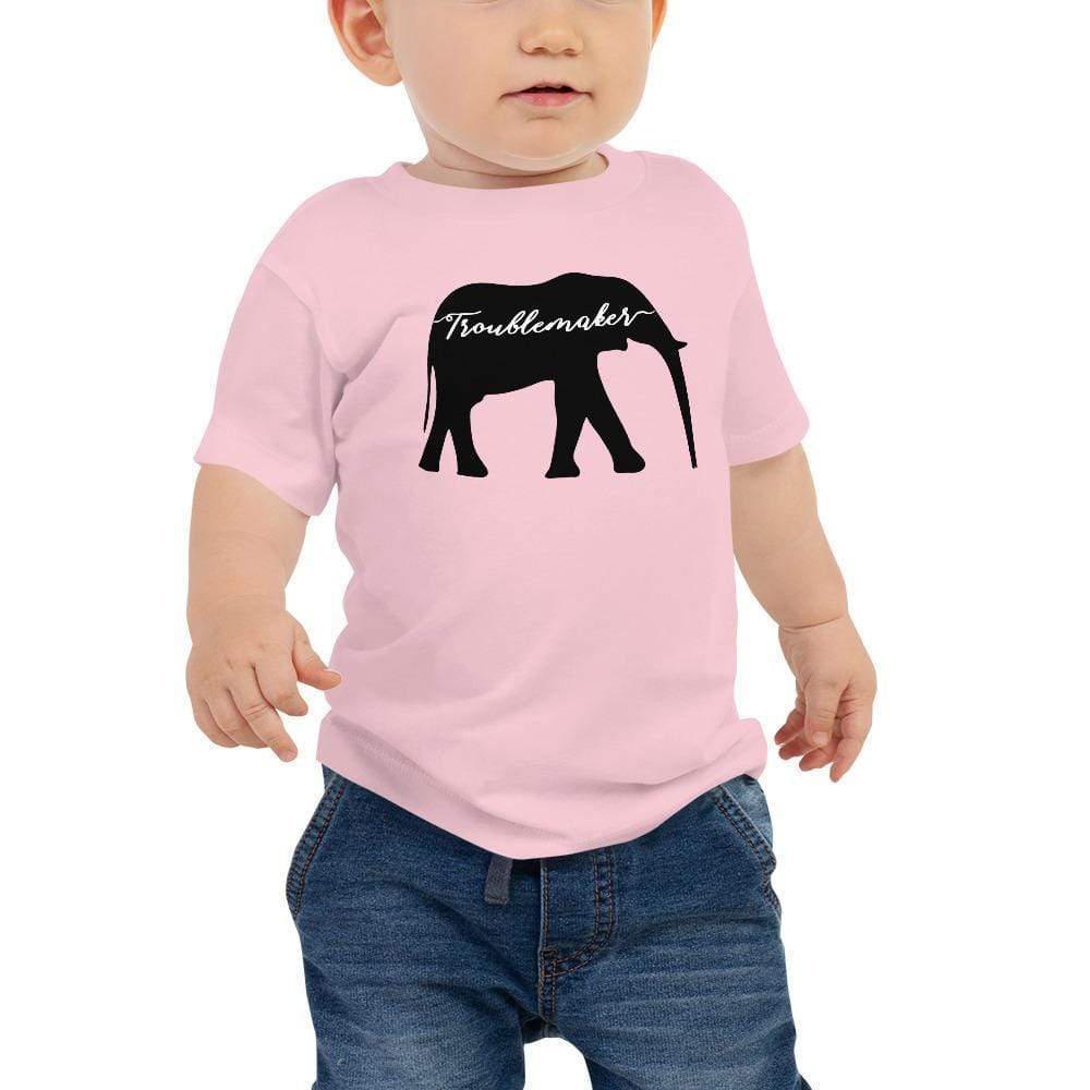 Baby Jersey "Troublemaker" Short Sleeve Tee - Elephant Footprints
