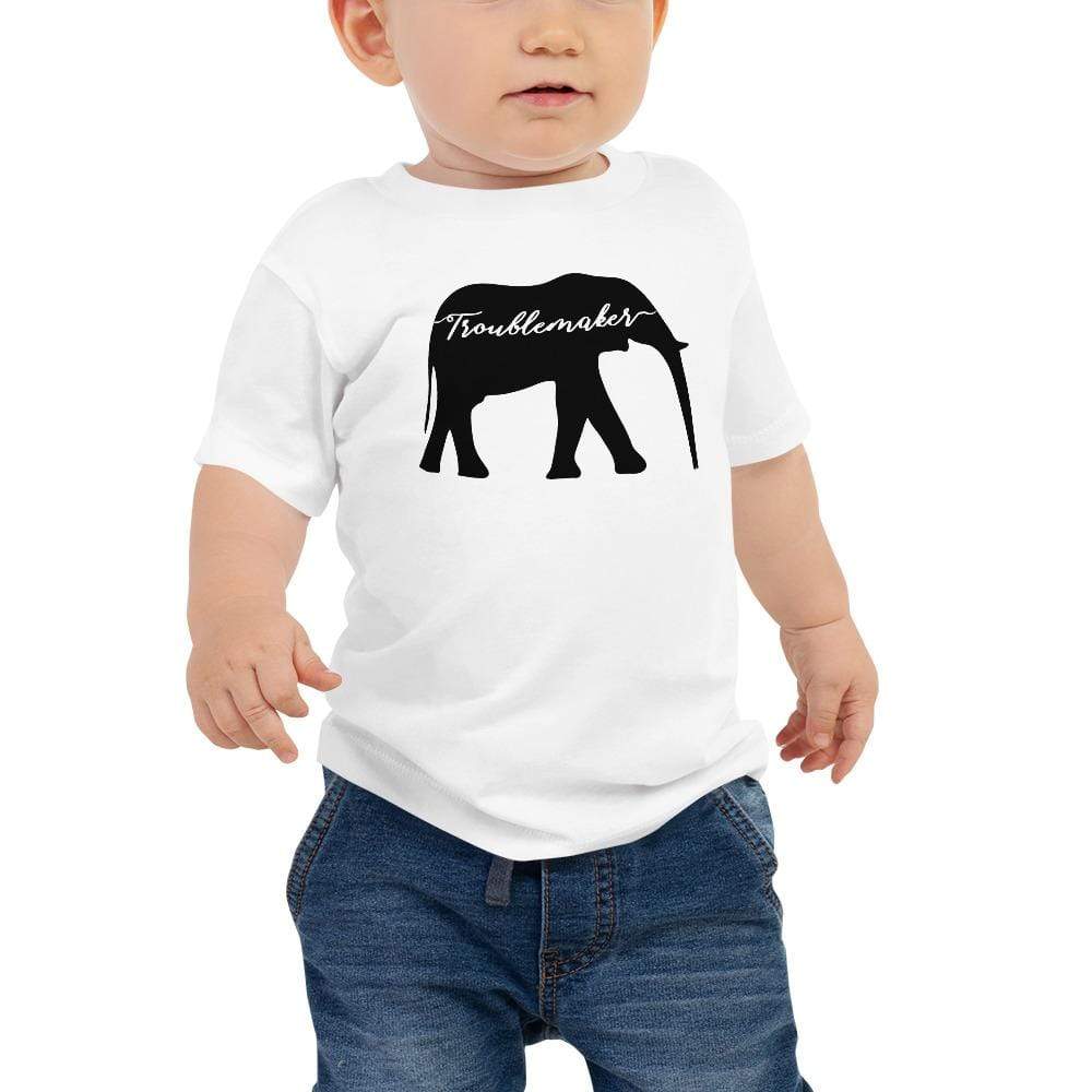 Baby Jersey "Troublemaker" Short Sleeve Tee - Elephant Footprints