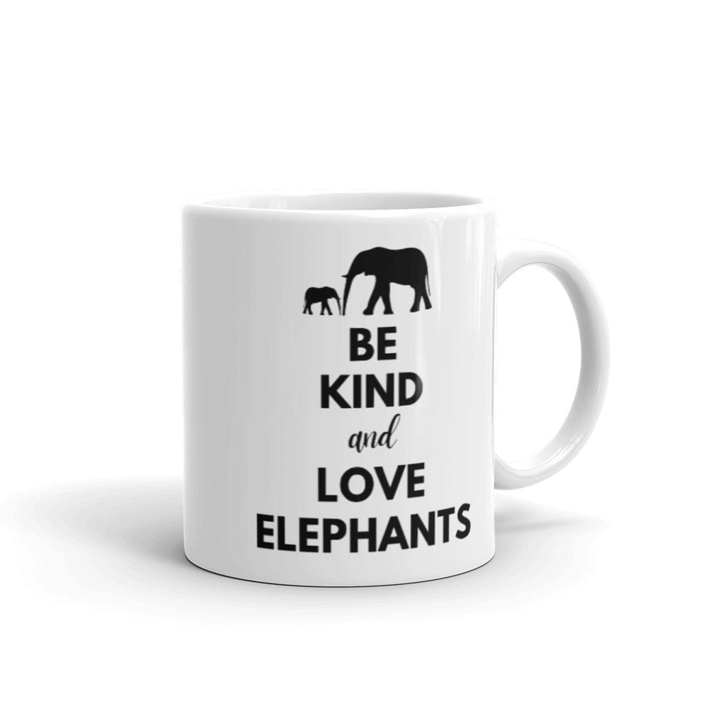 Be Kind and Love Elephants 11oz. and 15oz. Mugs 11oz